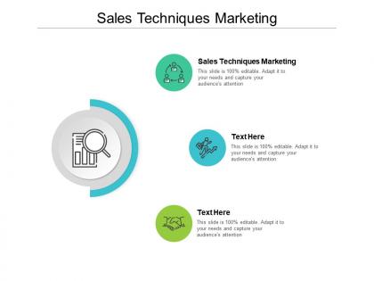 Sales techniques marketing ppt powerpoint presentation graphics pictures cpb