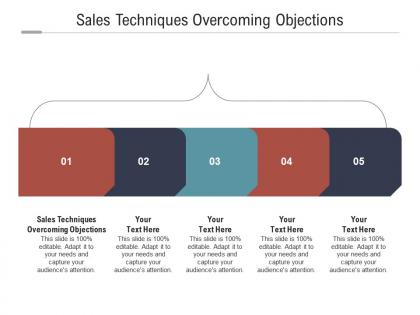 Sales techniques overcoming objections ppt powerpoint presentation ideas icon cpb