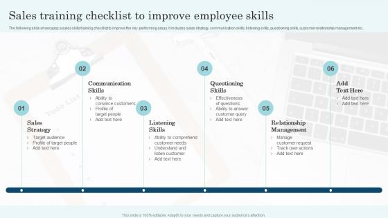 Sales Training Checklist To Improve Employee Skills