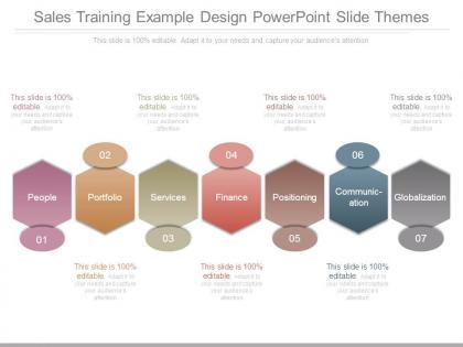 Sales training example design powerpoint slide themes
