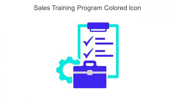 Sales Training Program Colored Icon In Powerpoint Pptx Png And Editable Eps Format
