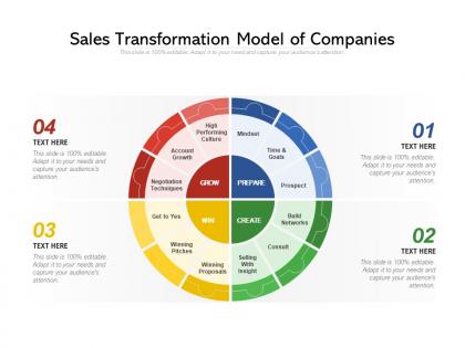 Sales transformation model of companies
