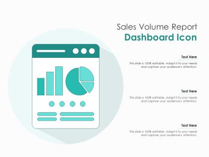 Sales volume report dashboard snapshot icon