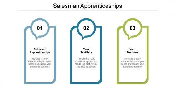 Salesman apprenticeships ppt powerpoint presentation file icon cpb