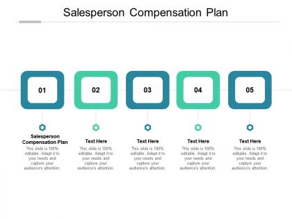 Salesperson compensation plan ppt powerpoint presentation summary icon cpb