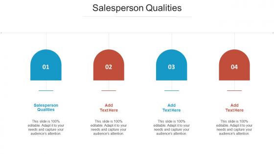 Salesperson Qualities Ppt Powerpoint Presentation Summary Tips Cpb
