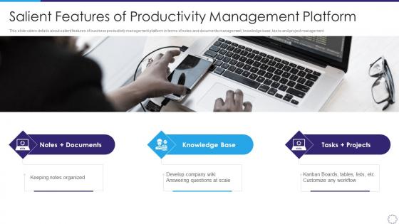 Salient features of productivity strategic business productivity management software