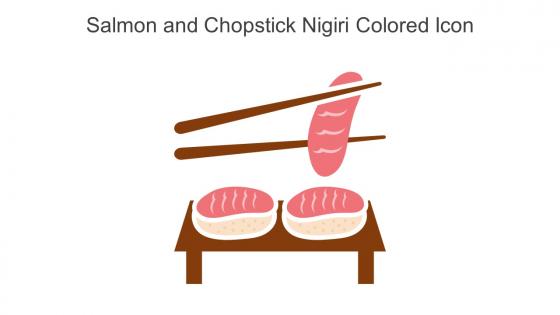 Salmon And Chopstick Nigiri Colored Icon In Powerpoint Pptx Png And Editable Eps Format