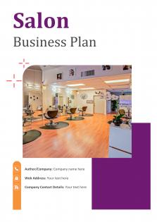 Salon Business Plan Pdf Word Document