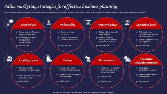Salon Marketing Strategies For Effective Business Planning