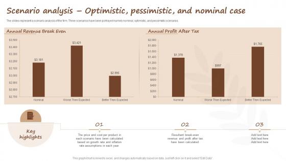 Salon Start Up Business Scenario Analysis Optimistic Pessimistic And BP SS