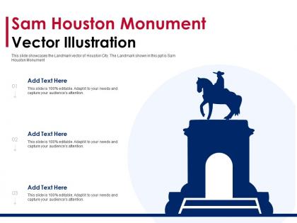 Sam houston monument vector illustration powerpoint template