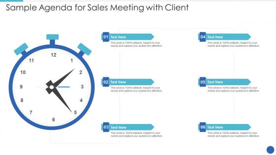 Sample agenda for sales meeting with client infographic template