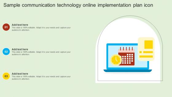 Sample Communication Technology Online Implementation Plan Icon
