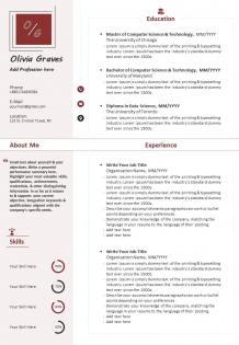 Sample curriculum vitae template with awards and certifications