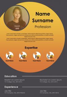 Sample curriculum vitae template with expertise