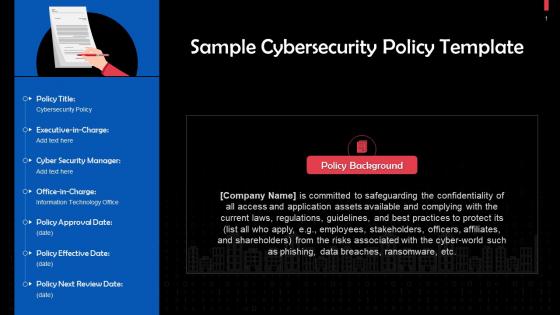 Sample Cyber Security Policy Template Training Ppt