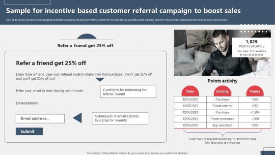 Sample For Incentive Based Customer Referral Campaign Referral Marketing MKT SS V