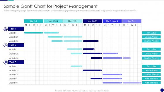 Sample Gantt Chart For Project Management QCP Templates Set 2