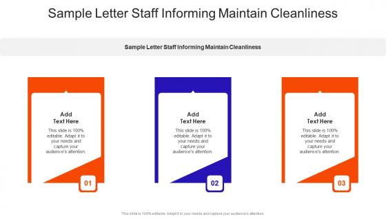Sample Letter Staff Informing Maintain Cleanliness In Powerpoint And Google Slides Cpb