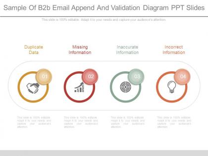 Sample of b2b email append and validation diagram ppt slides