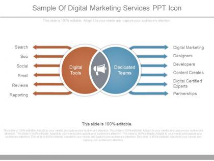 Sample of digital marketing services ppt icon