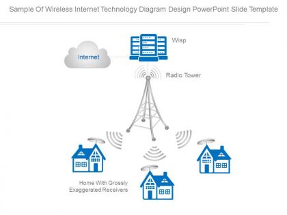 Sample of wireless internet technology diagram design powerpoint slide template