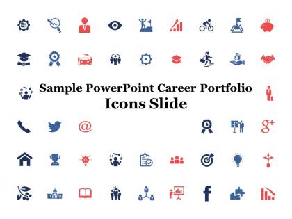 Sample powerpoint career portfolio icons slide a342 ppt powerpoint presentation