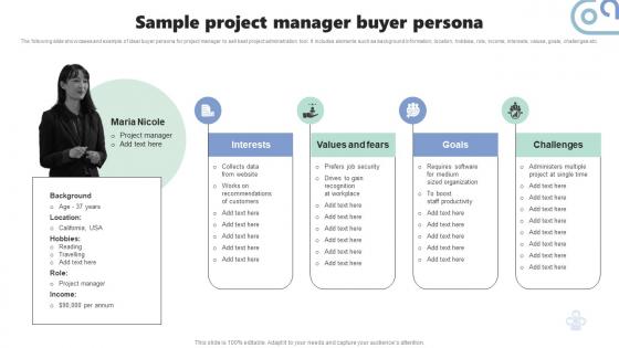 Sample Project Manager Buyer Persona Micromarketing Strategies For Personalized MKT SS V
