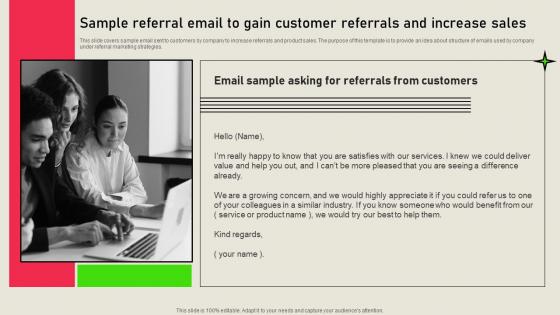 Sample Referral Email To Gain Customer Referral Marketing Solutions MKT SS V