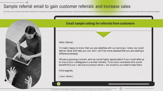 Sample Referral Email To Gain Customer Referrals And Increase Sales Guide To Referral Marketing