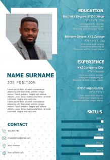 Sample resume design for job search impressive cv template