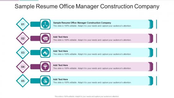 Sample Resume Office Manager Construction Company In Powerpoint And Google Slides Cpb
