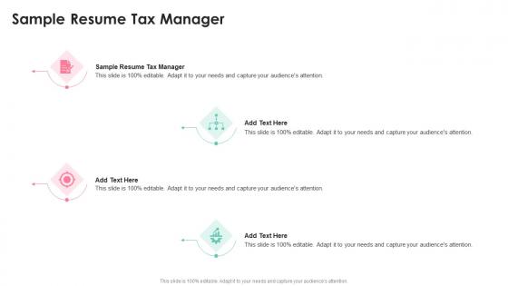 Sample Resume Tax Manager In Powerpoint And Google Slides Cpb