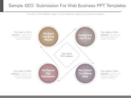 Sample seo submission for web business ppt templates