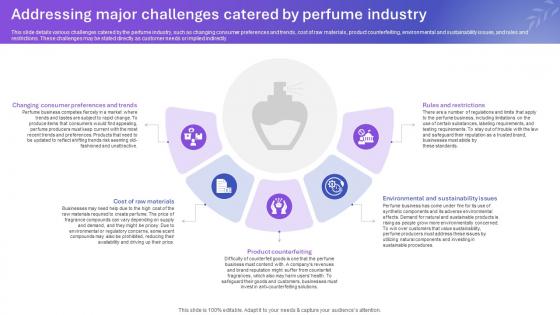 Sample Tom Ford Perfume Business Plan Addressing Major Challenges Catered By Perfume BP SS V