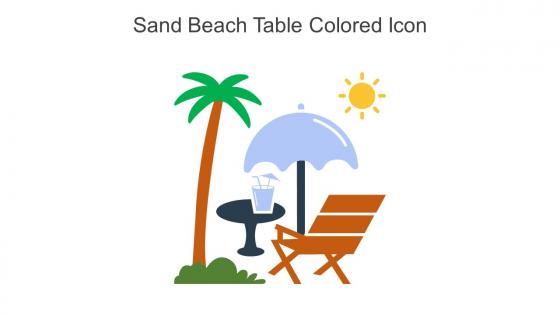 Sand Beach Table Colored Icon In Powerpoint Pptx Png And Editable Eps Format