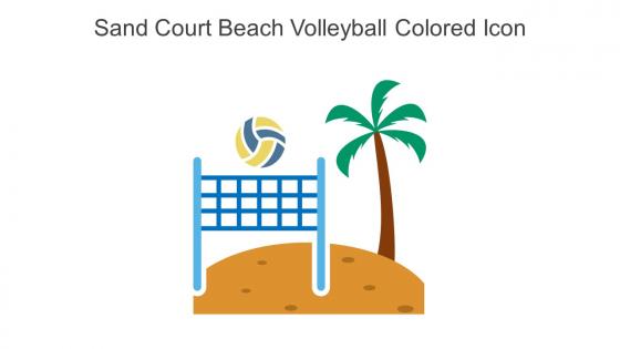 Sand Court Beach Volleyball Colored Icon In Powerpoint Pptx Png And Editable Eps Format