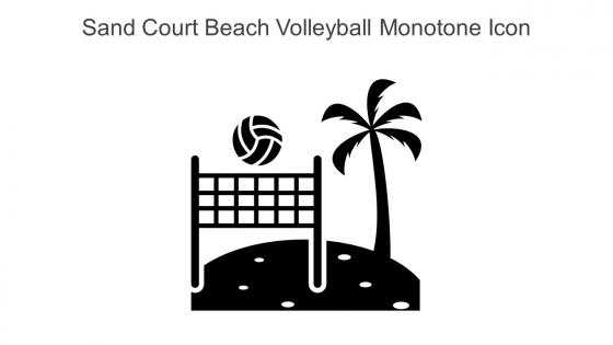 Sand Court Beach Volleyball Monotone Icon In Powerpoint Pptx Png And Editable Eps Format
