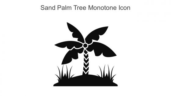 Sand Palm Tree Monotone Icon In Powerpoint Pptx Png And Editable Eps Format
