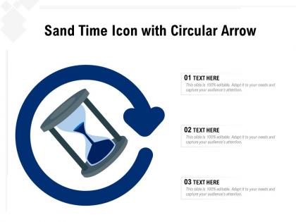 Sand time icon with circular arrow