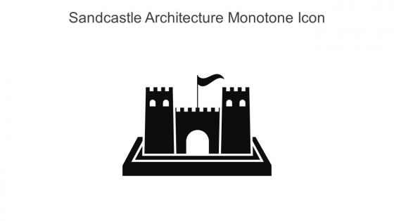 Sandcastle Architecture Monotone Icon In Powerpoint Pptx Png And Editable Eps Format