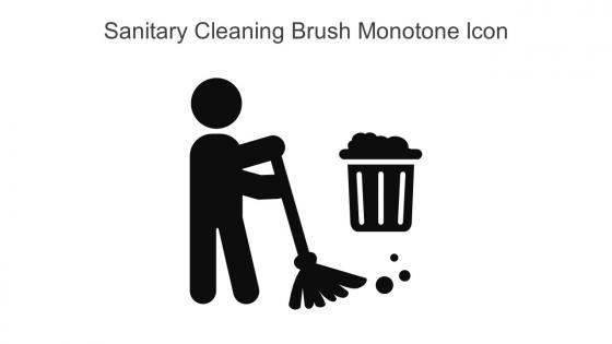 Sanitary Cleaning Brush Monotone Icon In Powerpoint Pptx Png And Editable Eps Format
