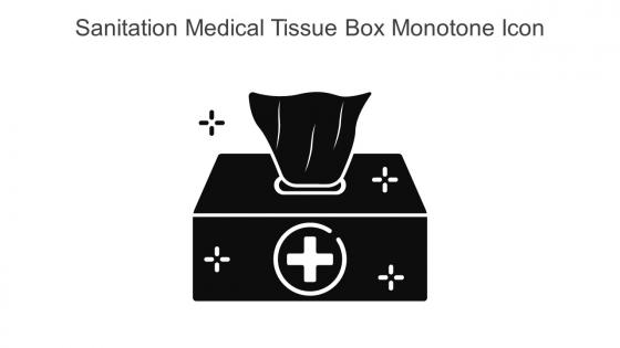 Sanitation Medical Tissue Box Monotone Icon In Powerpoint Pptx Png And Editable Eps Format