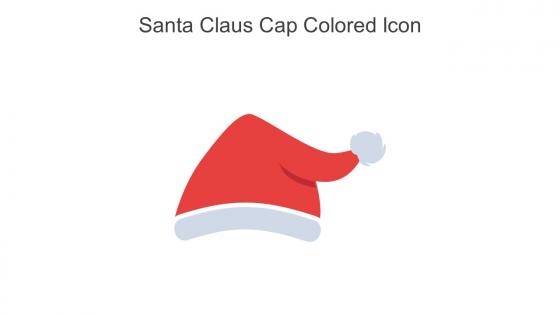 Santa Claus Cap Colored Icon In Powerpoint Pptx Png And Editable Eps Format