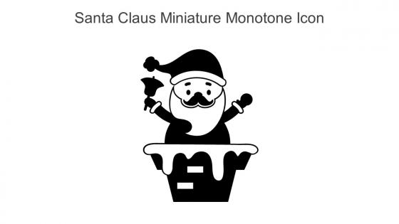 Santa Claus Miniature Monotone Icon In Powerpoint Pptx Png And Editable Eps Format
