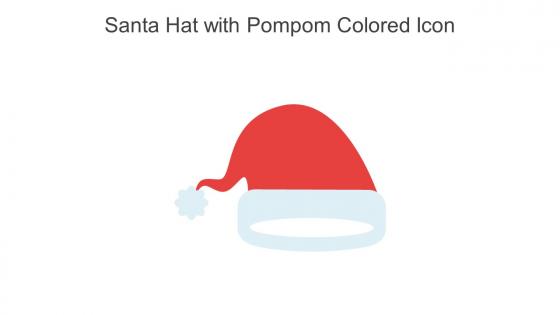 Santa Hat With Pompom Colored Icon In Powerpoint Pptx Png And Editable Eps Format