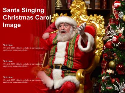Santa singing christmas carol image