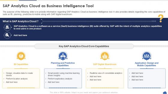 Sap Analytics Cloud As Business Intelligence Tool Sap Analytics Cloud