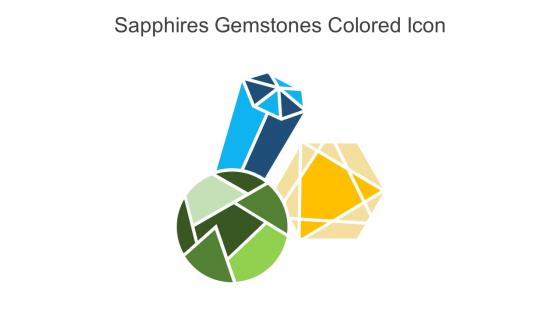 Sapphires Gemstones Colored Icon In Powerpoint Pptx Png And Editable Eps Format
